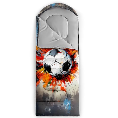 Image of QOOMO Ball Flower Camping Sleeping Bags,3 Season Warm & Cool Weather,Lightweight,Waterproof Sleeping Bags for Adults & Kids,Traveling,and Outdoors,Camping Gear Equipment