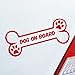 Autocollant pour voiture dans la couleur de votre choix Dog on Board Os Chien à bord Dog Pattes Sticker env. Autocollant pour voiture 15 x 6 cm
