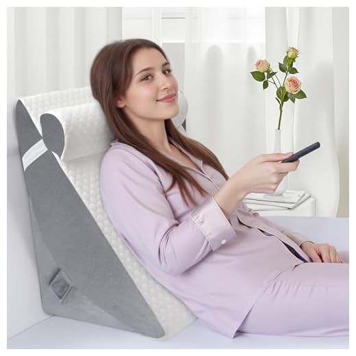 INFANZIA 3 PCS Bed Wedge Pillow, Memory Foam Elevated Pillow with Headrest