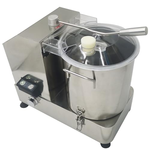 BREVELTION 9L Commercial Meat Vegetable Food Processor, 1800W Stainless Steel Electric Vegetable Blender Cutter Meatball Beater Grinder Processing Machine for Vegetables Fruits Ginger Garlic Peanut