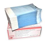 DE Healthcare Products - Sterilisationsbeutel (200 Stück), selbstklebend, Steriltüten ohne Seitenfalten, Maße je 8,3 cm x 15,9 cm