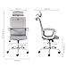 Smugdesk Office Chair, High Back Ergonomic Mesh Desk Office Chair with Padding Armrest and Adjustable Headrest -Gray