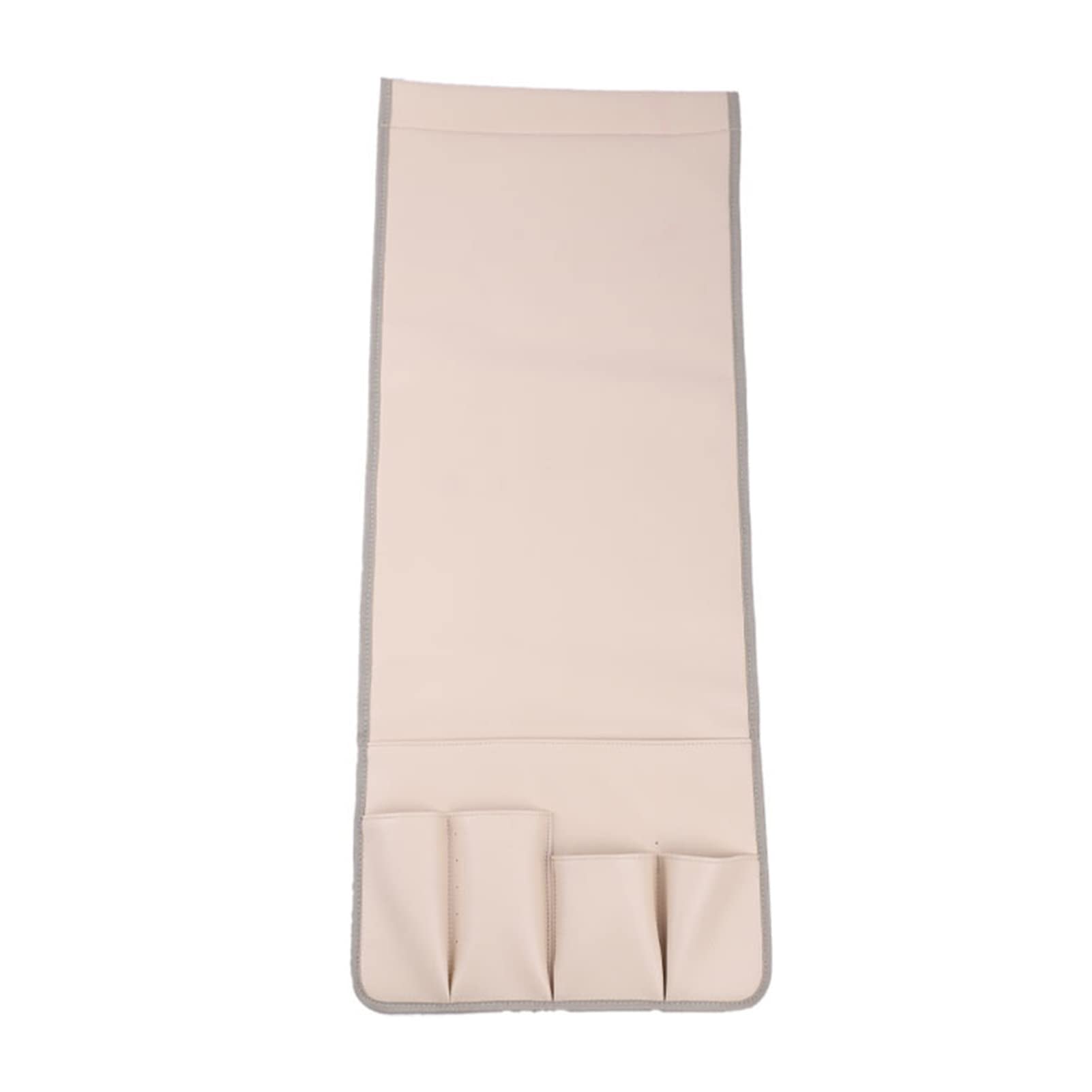 Alturn Beige Sofa Armrest Organiser,Armchairs Couch Organiser,Leather Couch Remote Holder Armchair Recliner Bedside Caddy With 5 Pockets For Magazines, Tv Remote Control, Phone(Beige)