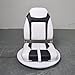 Qcunmag High Back Folding Boat Seats 2 Pack Clearance - Premium Bass/Jon/Pontoon Boat Chairs, Waterproof Swivel Fishing Boat Seat (White&Black)