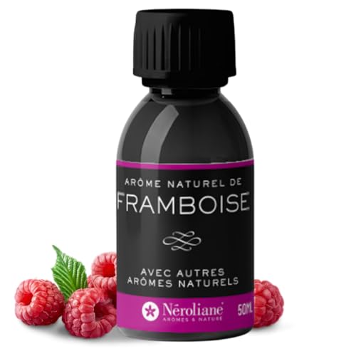 NEROLIANE – Arôme Alimentaire Naturel Framboise 50ml – Qualité Premium – Pour Pâtisseries Fines, Yaourts Maison, Glaces, Crèmes et Desserts – Saveur Intense...