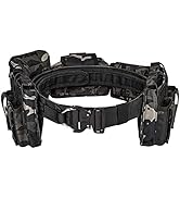 YAKEDA 7 in 1 Tactical Modular Equipmen Duty Belts Law Enforcement Police Security Utility Belt w...