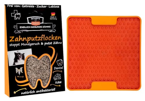 QCHEFS ZAHNPUTZFLOCKEN Lickimat Mini Soother Tuff Leckmatte Hund Zahnpflege
