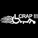 Crap Funny Handicap Wheelchair Decal Vinyl Sticker|Cars Trucks Vans Walls Laptop| White |7.5 x 2 in|CCI1138
