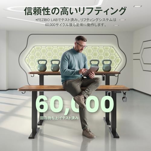FEZIBO 電動 昇降式デスク 幅120cm