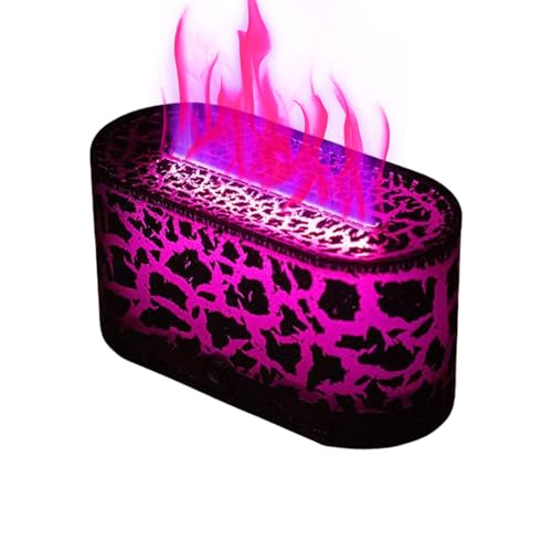 Humidificadores De Aire Para Dormitorio - Purificador de Aire con Efecto de Llama Decorativa,Humidificador Multifuncional Silencioso Con Apagado Automático Para Yoga Hotel Spa Sala De Estar Coche Baño