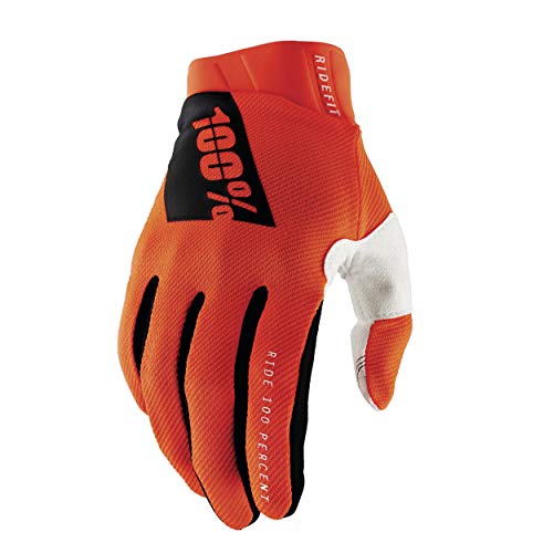 100% RIDEFIT Gloves Fluo Orange LG