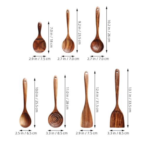 Cucharas pequeñas de madera elegantes IMIKEYA con acabado resistente y duradero 2