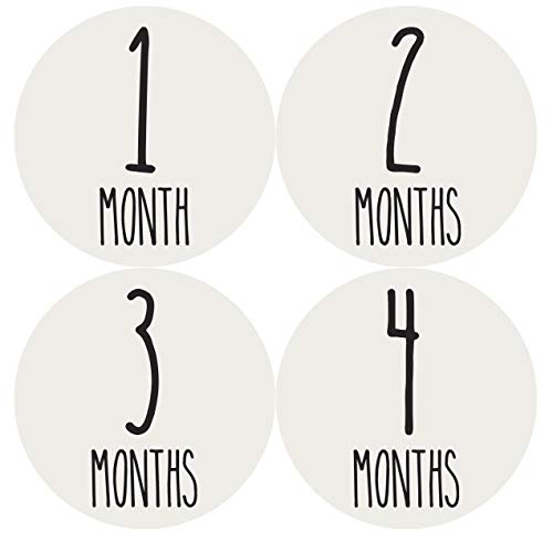 Months in Motion Pegatinas mensuales para bebé, pegatinas para recién nacidos, pegatinas para niños y niñas, pegatinas para niños y niñas