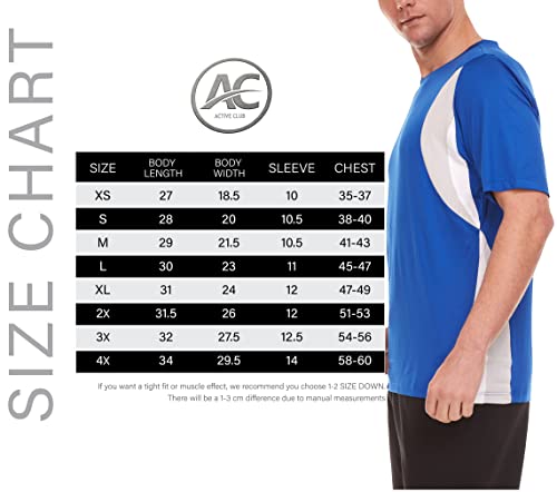 Workout Shirts for Men, Moisture Wicking Quick Dry Active Athletic Men\'s Gym Performance Loose fit T Shirts Black/White