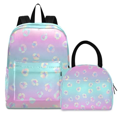 Sac à dos fille imperméable léopard école primaire lunch box étanche