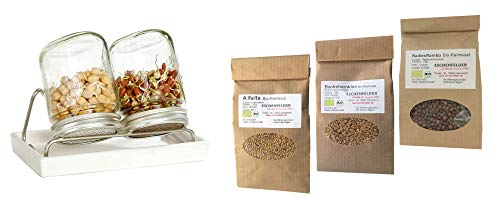 Preisvergleich Produktbild Eschenfelder Sprossengläser System II 750ml weiß Starter-Kit