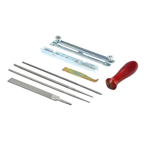 Yorten Conjunto de peças de corrente de afiador de motosserra, limas de 5/32, 3/16 e 7/32 polegadas,