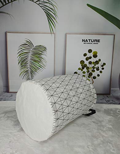 Asketam Canvas Fabric Collapsible Kids Baby Laundry Basket Children Nursery Bedroom Dirty Clothes Hamper Storage Bin Toy Organizer (Geometric Rhombus) #TOP7