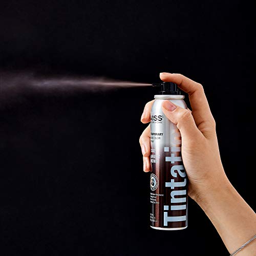 Kiss Tintation Temporary Hair Color Spray & Root Touch Up Mascara (Black) #TOP2