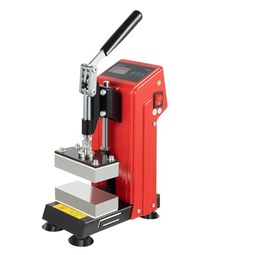 PERFERATE Heat Press Machine 900W Upper and Lower Plate Rosin Hot Press Machine Mini Manual Heat Presser for Oil Extraction, Bonding, Leather, Bags, T-Shirts Stamping