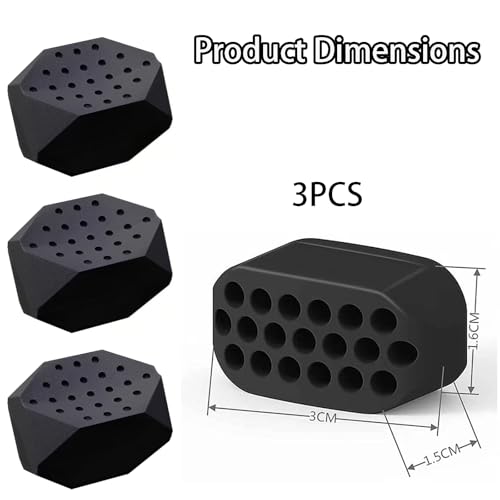 Image of 3 PCS Jawline Exerciser,Jawline Shaper for Men and Women, Facial Exercise Tool for Defined Jawline and Neck Toning, Black Silicone Jaw Trainer for Daily Workout