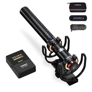 COMICA VM30 Shotgun Microphone, with Wireless Modes, USB C Digital Output, 75/150Hz, Super-Cardioid Universal Camera Microphone for Filmmakers, Vloggers – Wireless Mic for Camera, Smartphone, and PC