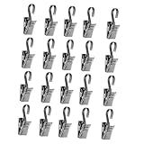 VALICLUD 20 Stück Metall Vorhangklammern Aus Edelstahl 304 Krokodil Clip Haken Zum Aufhängen Von Duschvorhängen Und Vorhänge Robuste Federspannung Für Zuhause Büro Und Schule