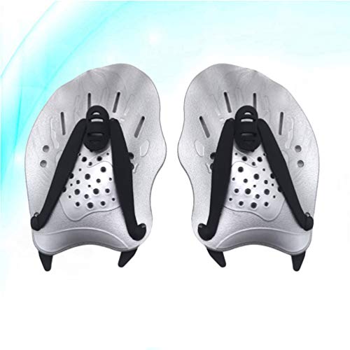 Barbatanas de mão para treino de natação com alças ajustáveis para natação e natação para mulheres e