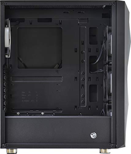 GABINETE MID-TOWER DIMENSION PRETO COM LED E FAN TRASEIRO RGB - LATERAL EM VIDRO TEMPERADO - DIPTRGB