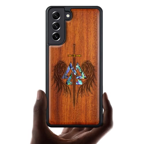 Coque Galaxy S22 étui bois gravé compatible Samsung coque coquille protectrice