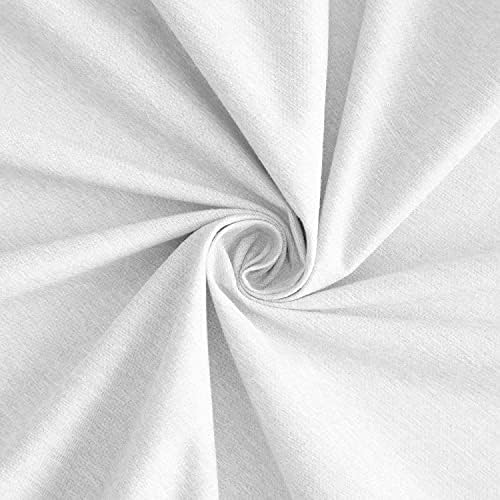 HYBD White 100% Blackout Curtains 54 Inches Drop Thermal Insulated And Noise Reduce Window Treatment Eyelet Thermal Insulated Linen Curtains For Bedroom 2 Panels, 52" W x 54" Drop