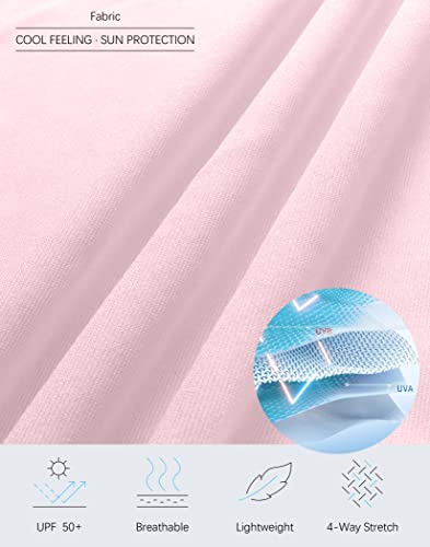 Men's Polo Shirt Long Sleeve Golf Shirts Lightweight Upf 50+ Sun Protection Cool Shirts For Men Work Fishing Outdoor(Pink, S) #TOP2