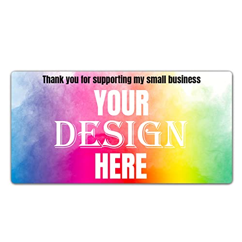 100-500 Custom Stickers Personalized Labels, Customized Stickers with Any Image Logo and Text. Custom Stickers for Business LogoThank You Labels,etc. (Rectangle,4X2 Inch)