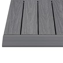 1 in. x 1 ft. Quick Deck Composite Deck Tile Straight Fascia 4-Pieces/Box Westminster Gray