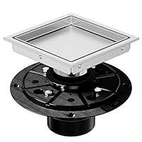 EXF Siphon de douche linéaire 30 pouces en acier inoxydable brossé avec attrape-cheveux, couvercle de sol de douche rectangulaire avec attrape- cheveux, pieds ajustables