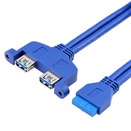 Image of Chenyang 2P USB 3.0 Female Mount Panel to Motherboard 20Pin Cable with PCI Bracket