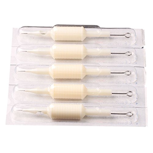 Z ZTATO 20pcs 9RS Disposable Conjoined Tattoo Needle Tube Grip Round shader 9RS White