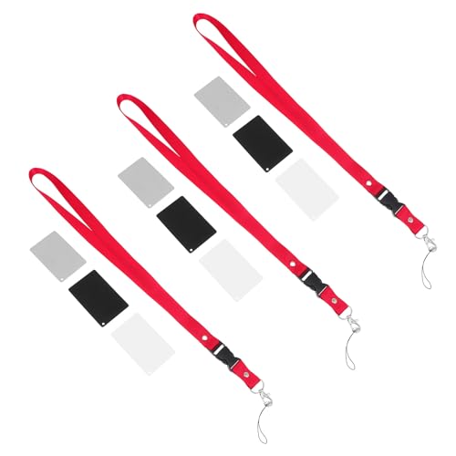 BESPORTBLE 9pcs Photography Exposure Grey White Balance Cards with Neck Lanyard for DSLR and Video Film Camera Calibration