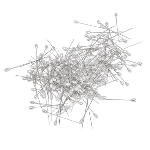 Boutonniere Pins, 200pcs Silver White Wedding Bouquet Pearl Pins For Bouquets Pearlized Ball Pins Stick Pins For Sewing Craft Wedding Decorations