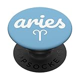 Aries - Star Sign Celestial Sphere Sky Baby Blue PopSockets PopGrip: Swappable Grip for Phones & Tablets