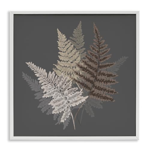 Fern Sprigs Layered Botanical, 17 x 17 Inch Framed Giclée Print