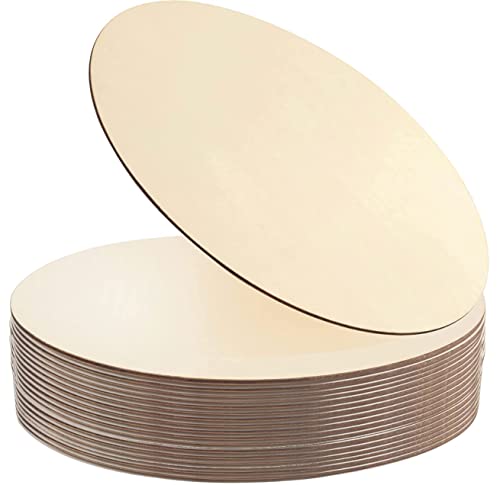 22 discos de madera redondos de 12 pulgadas para manualidades, círculos de madera sin terminar, recortes de madera redondos de madera para manualidades, colgador de puerta, diseño de puerta y
