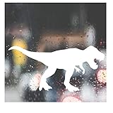 Custom Decal Car for T-REX Tyrannosaurus for Car, Truck, Funny, Tumbler, Window, Motorcycle, Helmet, Bumper, Decal for Laptop, Phone, Home Decoration / 4 in x 8 in/White