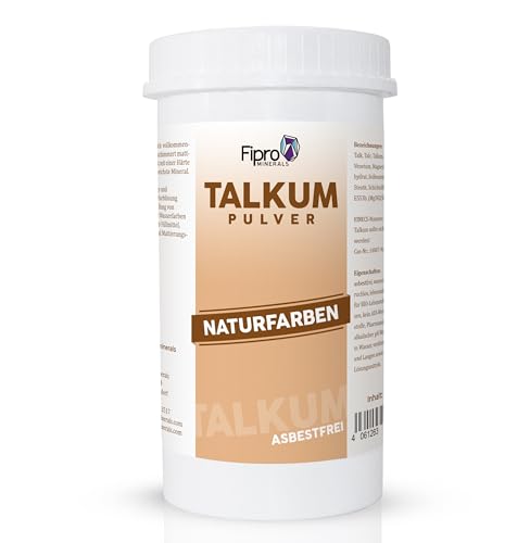 Sucelos Talco Fipro Minerals (300 g), sin amianto, relleno mate para acuarelas naturales envejecidas con carbonato de calcio, sulfato de bario e hidróxido.