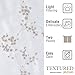Jinchan White Embroidered Curtains for Living Room - 84 Inch Long Faux Silk Floral Curtains with Grommet Top and Flower Pattern - Light Filtering - 2 Panels
