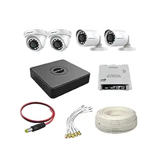 PRAMA Security System n Solution 2MP Wired Camera Kit (2DOME2BULLET4CHDVR)