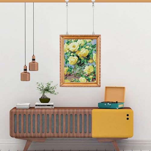 Image of Picture Rail Hanging System, 6 pcs Picture Rail Hooks Molding Hooks Picture Rail Hangers
