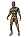 Rubie's Costume Men's Deluxe Erik Killmonger Battle Suit Muscle Chest, Black/Gold, Standard