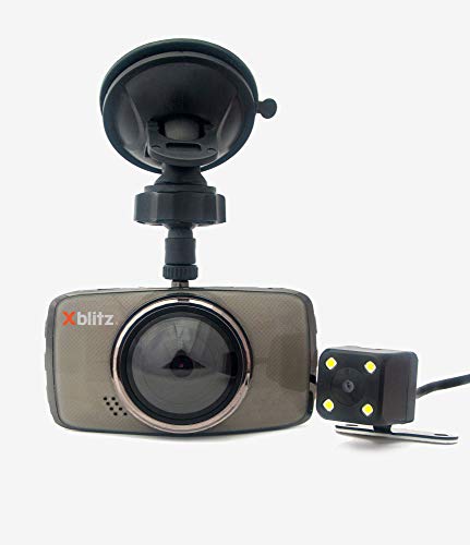 xblitz Dual Auto Cámara, Cristal Frontal: 170 °, Sensor OV2710, Allwinner V3S, la cámara Delantera Full HD de resolución, Que la Trasera Negro/Oro