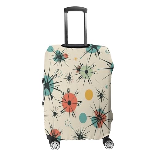 Carry on Luggage Cover Atomic Stars Retro Pattern Suitcase Covers for Luggages Tsa Approved Travel Luggage Sleeve Protector Elastic Suitcase Protector Anti-Scratch Washable Fits 19-30 Inch Case -L4